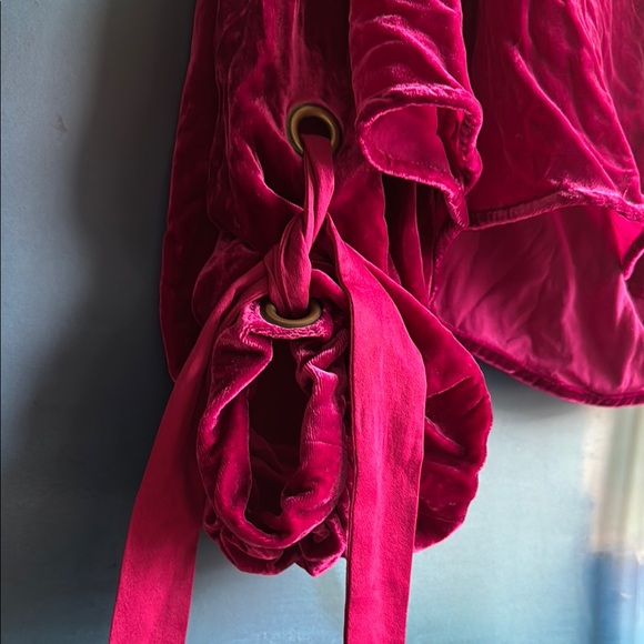 Free People Gimme Some Lovin' Velvet Top with Tie Sleeves - Picture 2 of 8